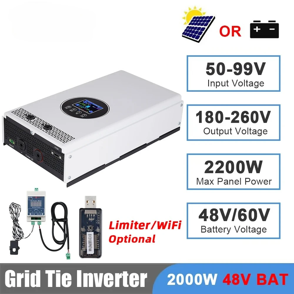 Inversor de Conexão à Rede 200 - Grid Tie Inverter Limiter 2000W avaliação e preço