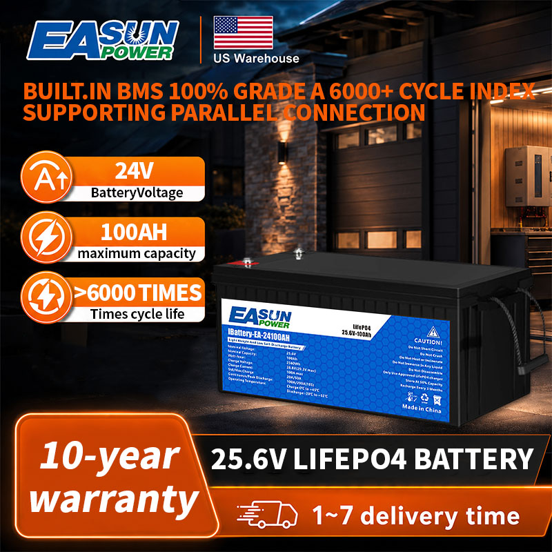Bateria EASUN POWER 24V LiFePO - Grid Tie Inverter Limiter 2000W avaliação e preço