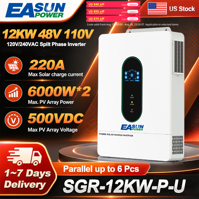 Inversor Solar EASUN POWER 12K - Grid Tie Inverter Limiter 2000W avaliação e preço