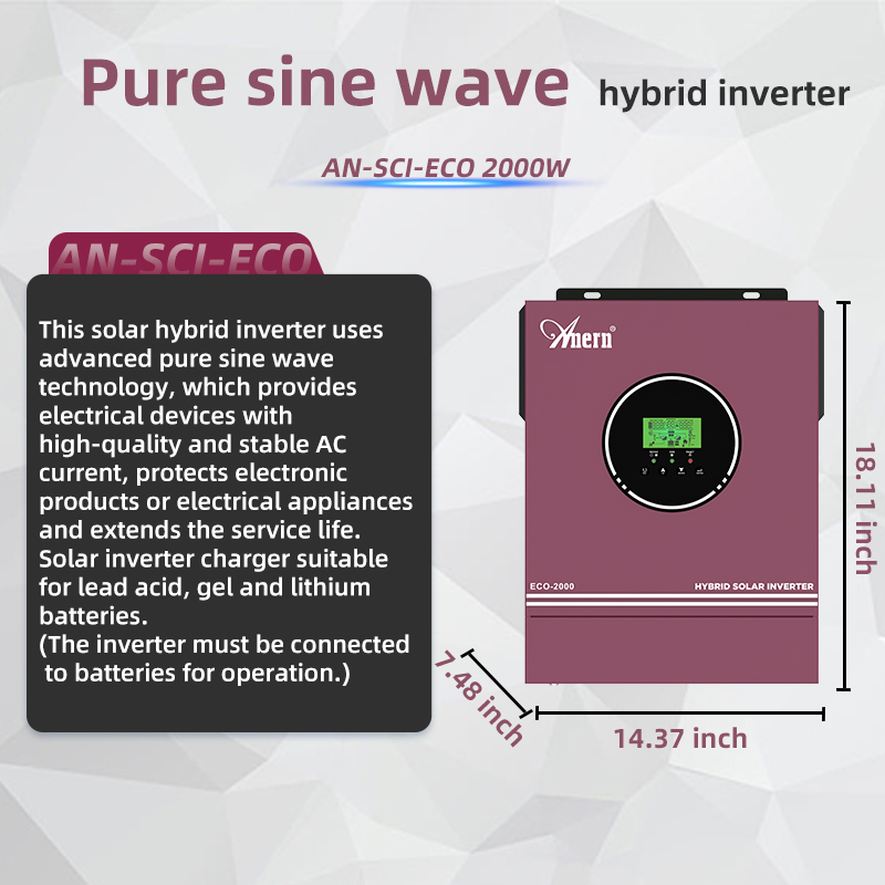 Anern 3200W 2000W Off Grid Inv - Grid Tie Inverter Limiter 2000W avaliação e preço